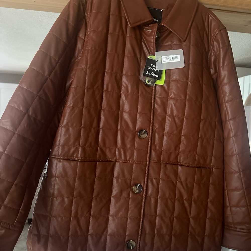 Sam Edelman Faux leather quilted jacket